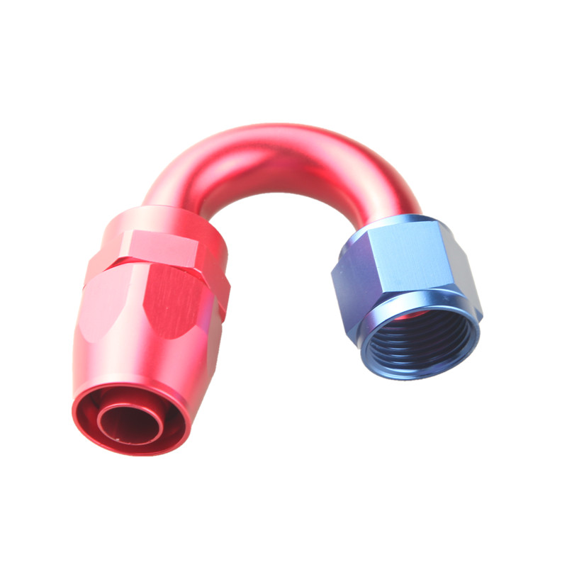 10an An10 Rechte 45 Graden 90 Graden 180 Graden Draaibare Olie Stookfitting Slang Einde Adapter Aluminium: Blauw