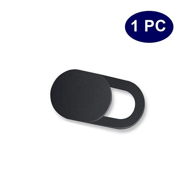 Pegatina de privacidad para teléfono móvil, cubierta para WebCam, deslizante de plástico con imán de obturador para iPhone, Web, portátil, PC, iPad, tableta, cámara, 12 Uds.: 1 Black