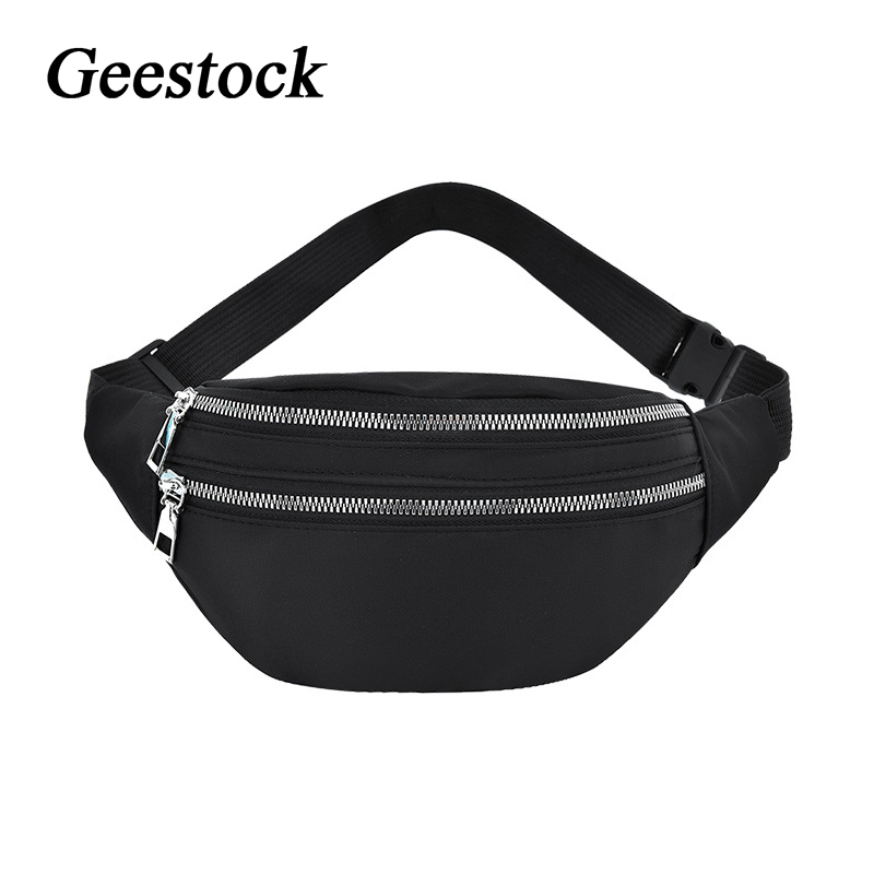 Geestock-riñonera de nailon para mujer, bolso de cintura informal, cruzado, de pecho, Unisex, cinturón de viaje, monedero deportivo