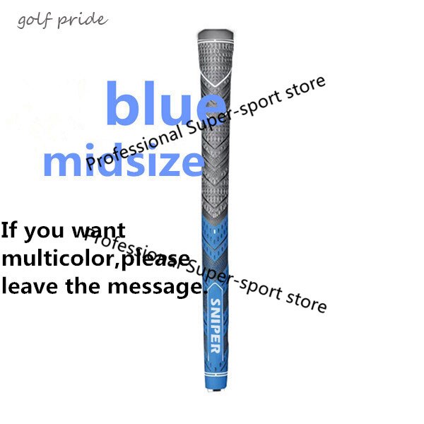 Golf irons Grip Midsize and standard Multicompound Golf club Grips Carbon Yarn 10pcs/lot: blue-midsize