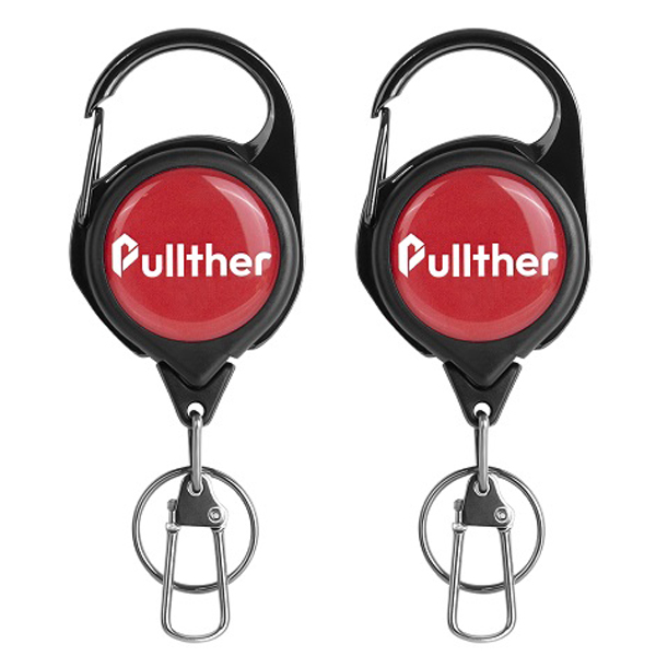 Pullther Fishing Retractable Key Chain with Gear Combo Cord Easy Release Badge Holder Fly Fishing Zinger Retractor Accessories: Blue