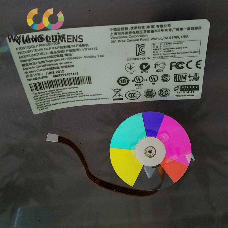 Projector Dichroic Color Wheel Fit for ViewSonic PJD5123 PJD6831 PJD5221 PJD6221 PJD5133