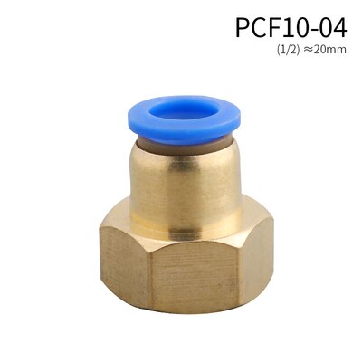 PCF Air Pipe Fitting Pneumatic Fitting Quick Coupling is used for 4 6 8 10 12mm hose 1/8" 3/8" 1/2" 1/4" BSP female thread: PCF10-04