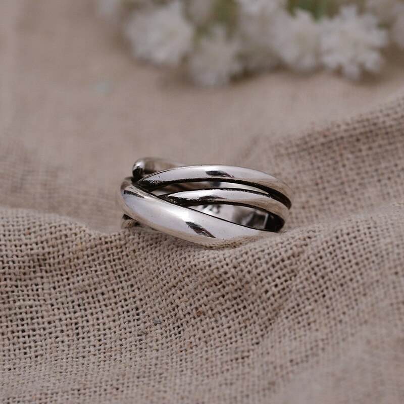 100% 925 Sterling Silver Simple Cross Lady Ring Jewelry Women Engagement