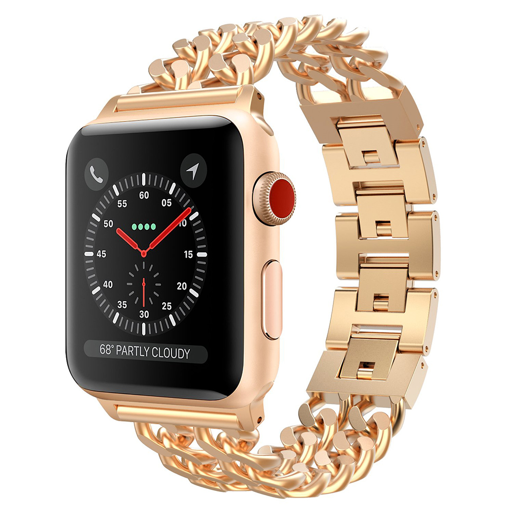 Rustfrit stål rem til apple watch 7 se 6 5 4 bånd 40mm 41 45 44mm bånd metal link armbånd rem til iwatch serie 3 38 42mm