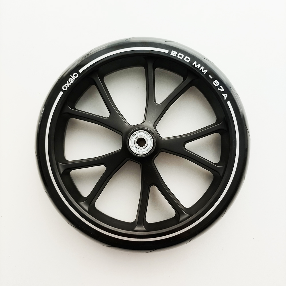8Inch Stroller Wheel For OXELO Town7/9 Scooter Front Or Rear With 608 Bearing 20CM Outer Diameter Skateboard Wheel Diret Replace: black