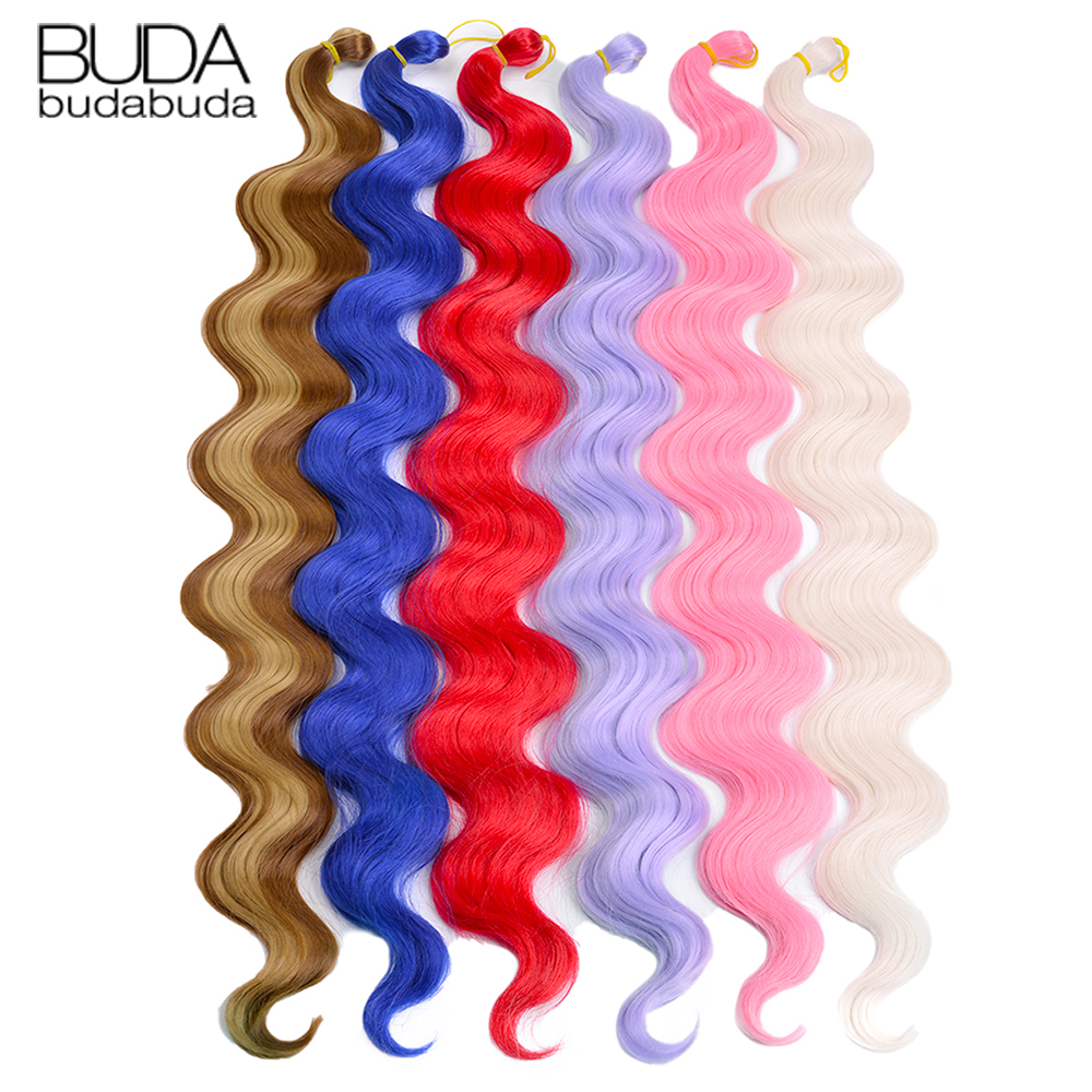 Body Wave Crochet Hair 22Inch Weaving Soft Natural Synthetic Braid Hair Extensions Deep Ocean Wave Twist Crochet Braids Hair