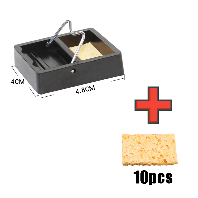 Supporto universale per saldatore elettrico con cuscinetti in spugna per pulizia saldatura Saldatura generica resistente alle alte temperatura: Rosso