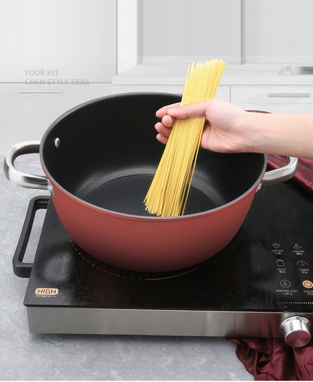 Gryde med slip-let gryde rustfrit stål gryde køkkengrej køkken gryde kogegrej røgfri sundhed ikke-magnetisk madlavning