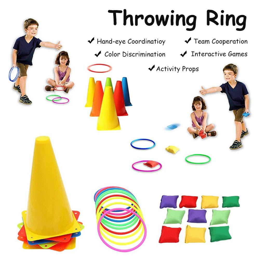 Carnaval Toss Games Combo Set Outdoor Plastic Kegels Bean Bag Ring Toss Games Voor Kinderen/Kinderen Feest