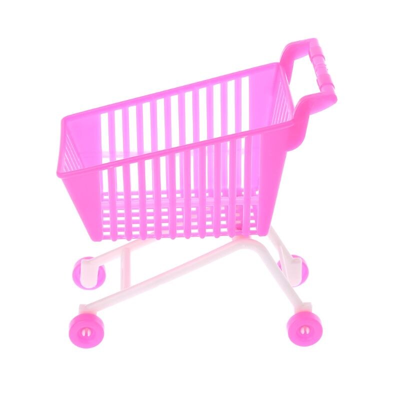Puppe Warenkorb Kunststoff Nette Miniatur Mini Supermarkt Lagerung Hand Lkw vorgeben Spielzeug Puppenhaus Wagen Simulation Spielen Spielzeug