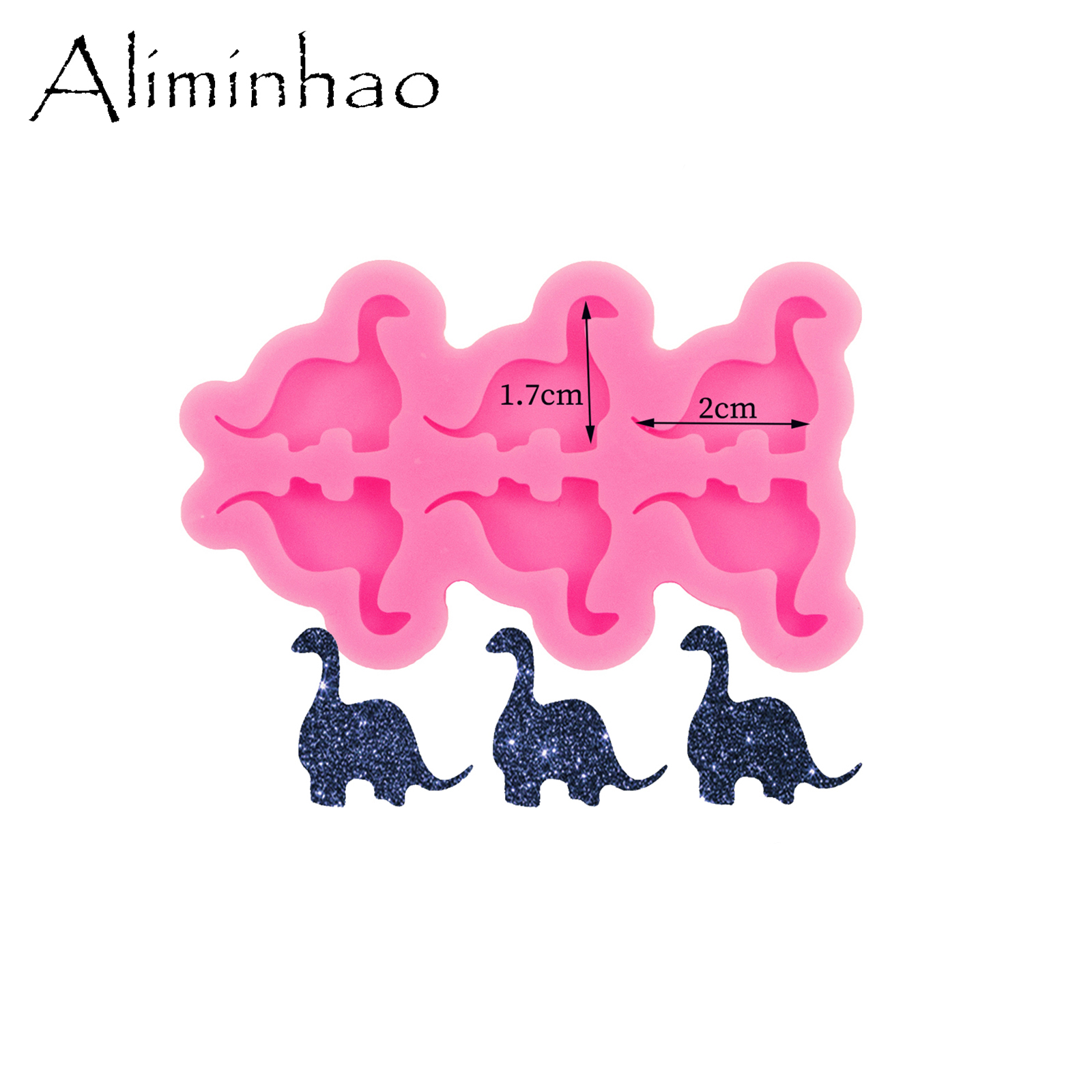 Dy1411 Glanzende Mini Schelp/Dinosaurus/Lotus/Schildpad Oorbellen Noppen Siliconen Hars Mal, Maan Cirkel Ambachten Kunst Diy Chocoladevorm: Sky Blue