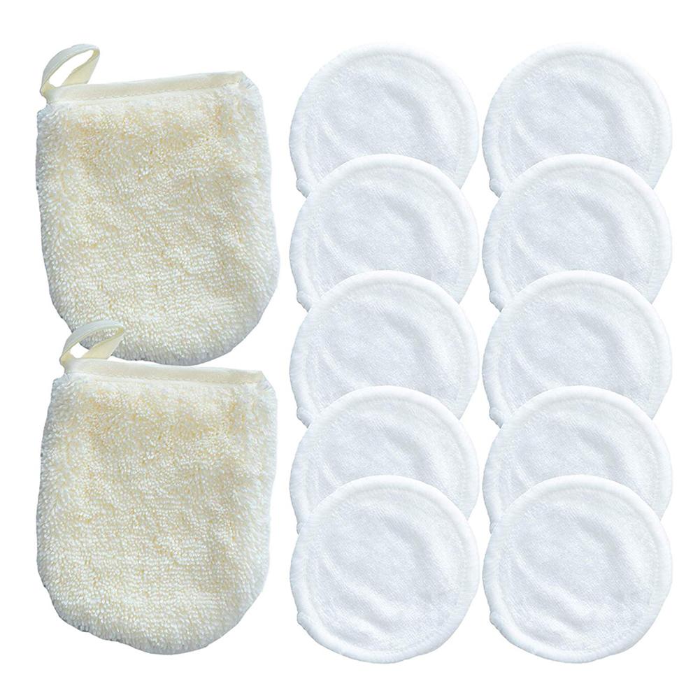 Juego de 10 unids/set de almohadillas de algodón reutilizables para quitar maquillaje, almohadillas lavables para decoración de uñas, almohadillas de algodón para limpieza facial