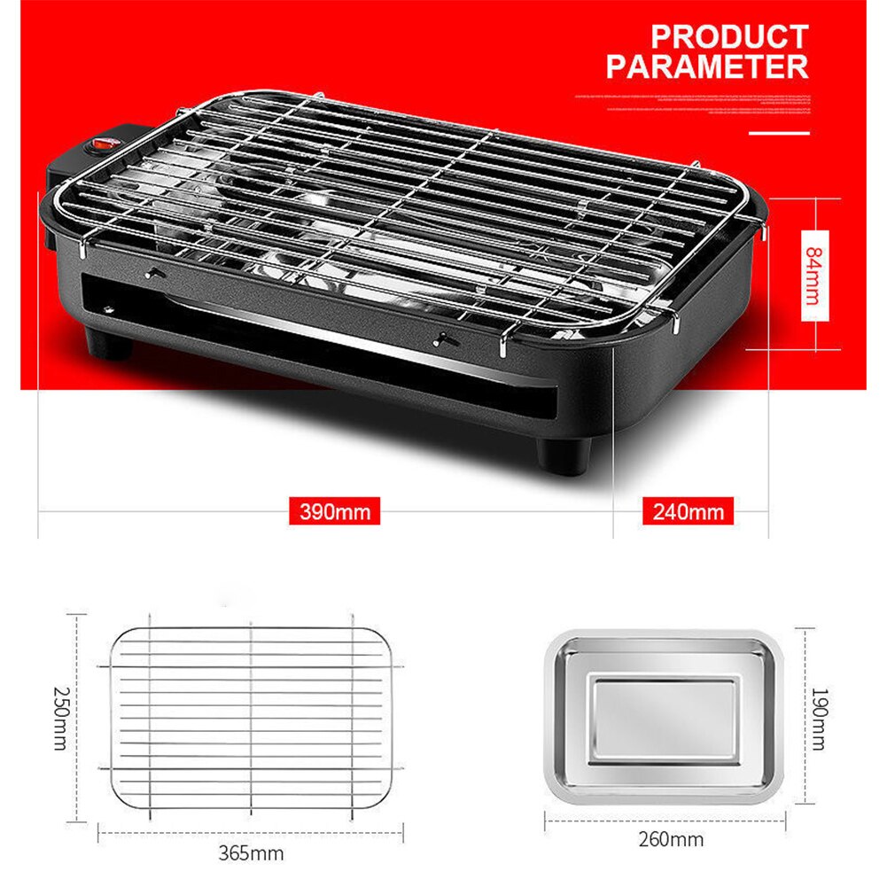 1300W Multifunction Electric Grill Household Smokeless Barbecue MachineOven Baking Pan Electric Hotplate Teppanyaki EU Plug
