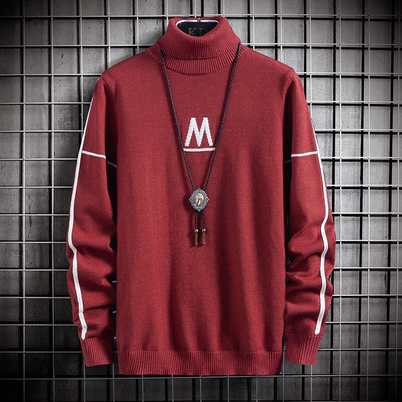 Winter Warm Kasjmier Trui Mannen Hoge Kraag Heren – Grandado