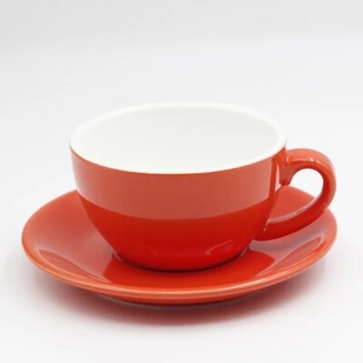 300ml bunte dicke körper neue Knochen China Cappuccino tassen und untertassen, keramik kaffee tasse untertasse: 13hell