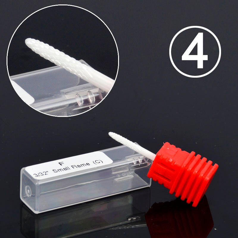 LCJ 7 tipos broca de clavo de cerámica de gama alta 3/32 "brocas rotativas para taladro de manicura eléctrica uña Accesorios