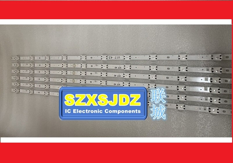 4Stck = 2PCSX 6LED + 2PCSX4LED wir1 55V0 E74739 94V-0 43 "V17 Kunst3 2867 Umdrehung 0,3 1 10leds (6LED + 4LED)85cm