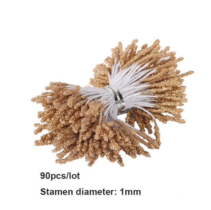 8/10/12/90/144 stücke Handwerk Blumen Materialien Diy Kasten Kranz Sammelalbum Staubblatt Beere Obst Bündel Gold Künstliche Pflanzen