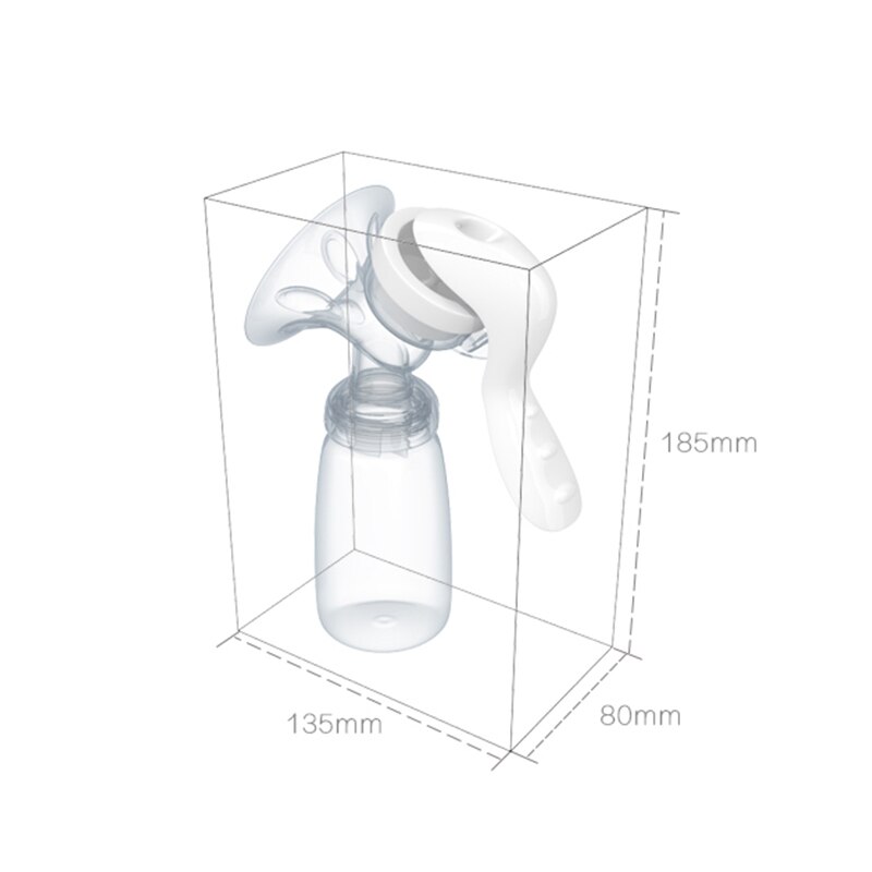 Bomba de pecho Manual potente succión de pezón de bebé 150ml alimentación botellas de leche bombas para senos botella de succión