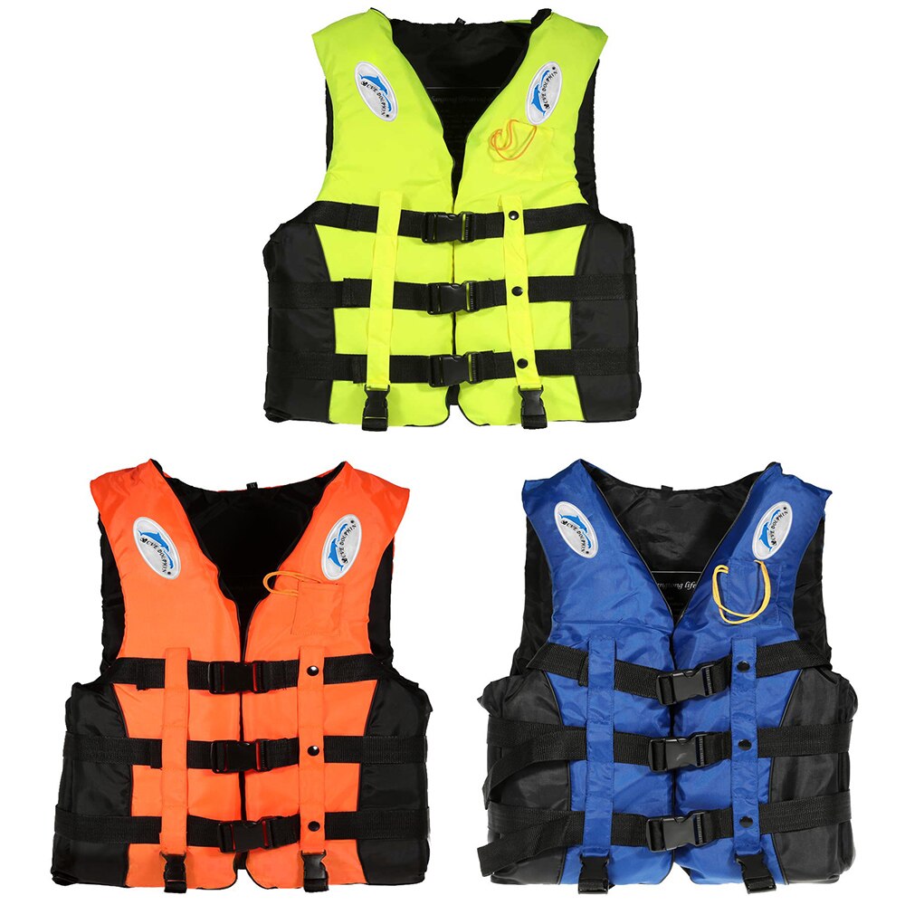 Adult Life Vest Jacket Polyester Swimming Boating Ski Surfing Survival Drifting Life Vest with Whistle Water Sports Man Jacket