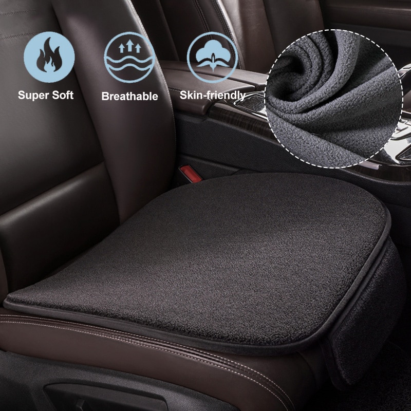 Super Soft Polar Fleece Car Seat Cover Pad Universal Breathable Plush Cushion Car Seat Protector Mat Car Accessories