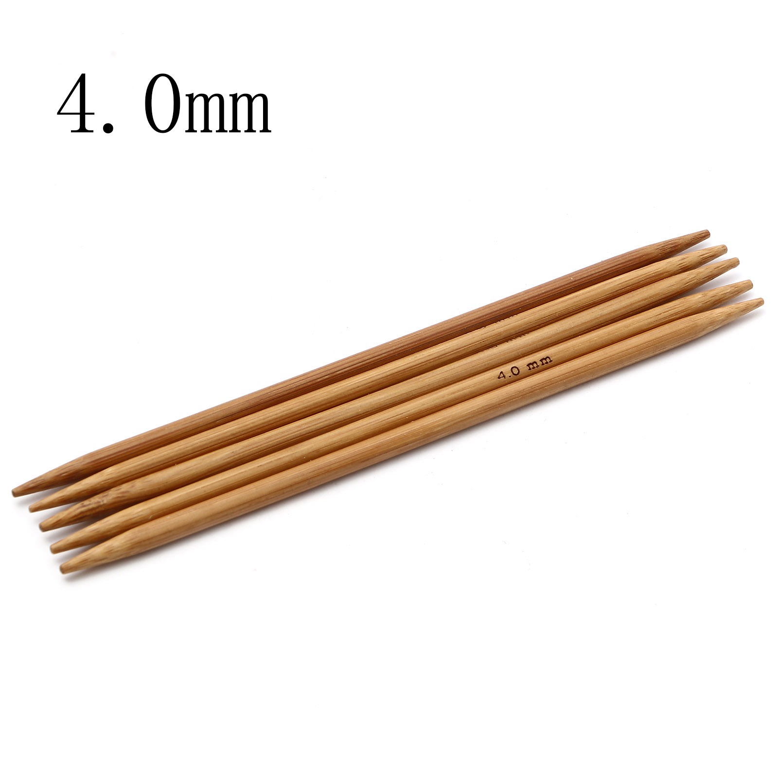 Agujas de tejer de doble punta de bambú hechas a mano, herramienta de aguja de tejer de suéter marrón, herramientas de costura DIY, 13cm de largo, 5-55 piezas, 2,0-5,0mm: Plata