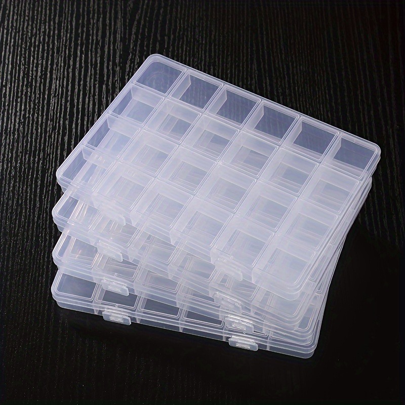 24 Grid Polypropylene Plastic Storage Box, Fixed Divider, Portable Fishing Gear Accessory Box Diy Jewelry Storage