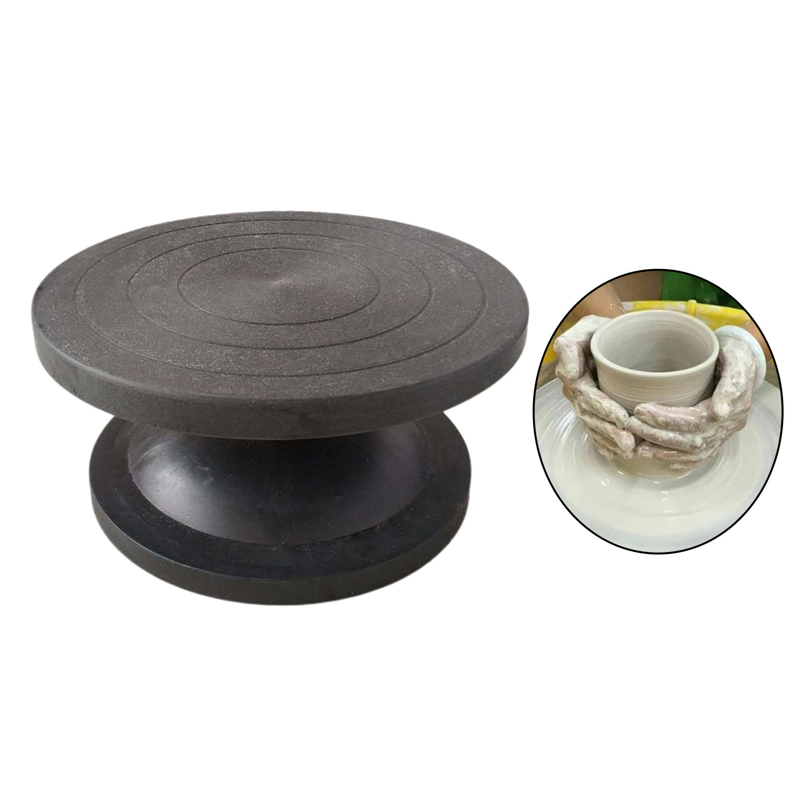 Pottery Wheel 360° Rotating Swivel Stand Turntable Clay Turntable Ceramic Pottery Sculpture Tool for Small Items Craft Products: black