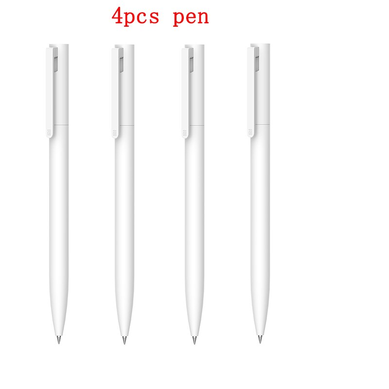 Original xiaomi mijia gel penna mi pen 0.5mm signeringspenna premec smooth switzerland refill mikuni japan bläck (svart/blått) bästa: 4 st penna