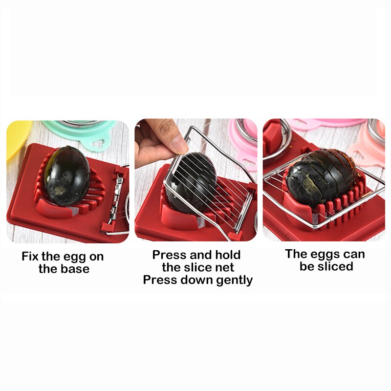 Multifunctional Egg Cutter Stainless Steel Egg Slicer Divider Cutter Fruit Vegetable Luncheon Meat Cutter Tools Kitchen Gadgets