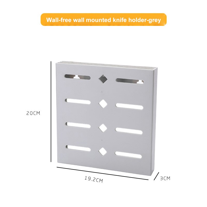 Soporte de plástico para cuchillos de cocina, Soporte múltiple montado en la pared, bloques para organizar cuchillos, herramienta de cocina, accesorios para cuchillos: 01