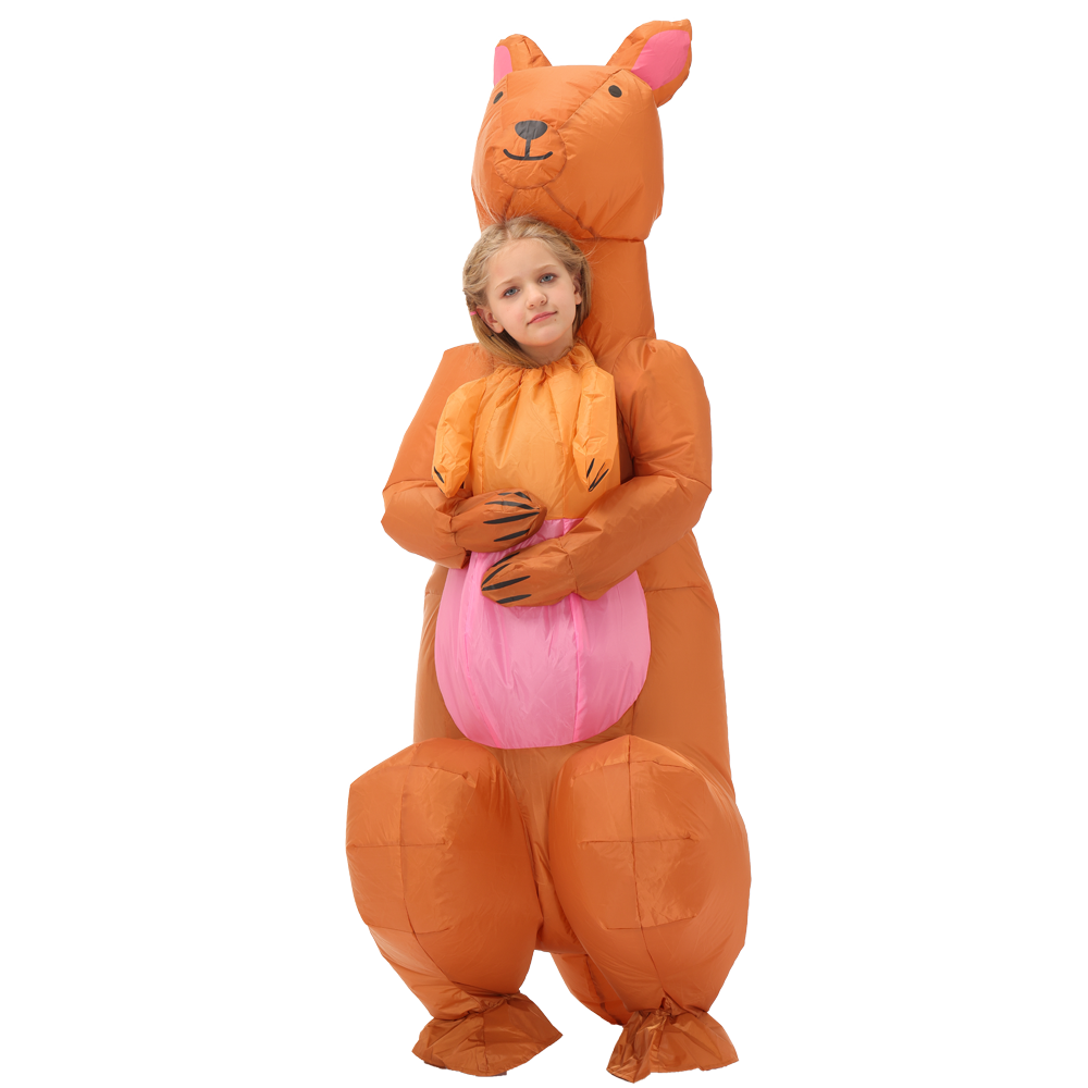 Cute Animal Shape Kangaroo Inflatable Costume Halloween Christmas Children's Day Birthday Party Funny Play Costume: Default Title