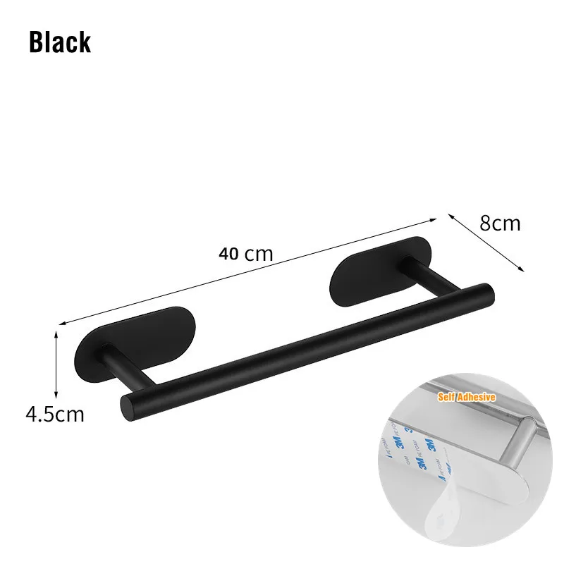 Adhesive Stainless Toilet Paper Holder Bathroom Wall Mount Storage Stand Kitchen Roll Paper Tissue Towel Dispenser Napkins Rack