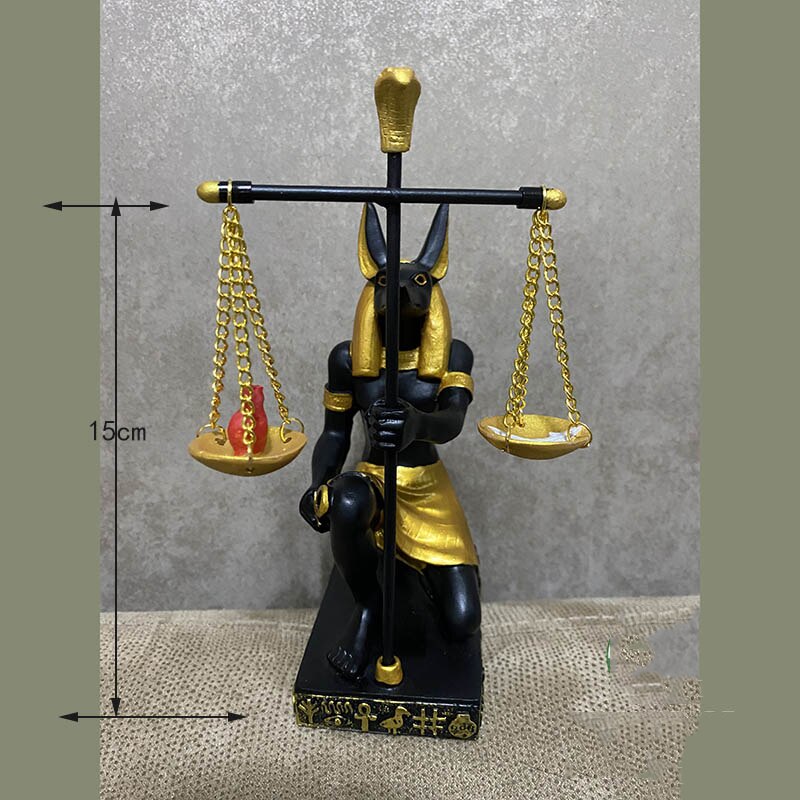 Aqumotic Nubis Fair Scale 1pc Idols antiguos egipcios por el perro de Egipto Jackal, cabeza de perro Hombre, escamas de recuerdos para sala de estudio
