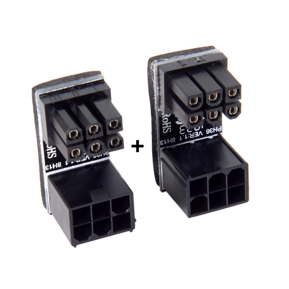 Cy kabel atx 12v 6 pins cpu eps  p4 strømforlengelseskabel 6 pins 180 graders vinklet strømadapter for stasjonære grafikkort