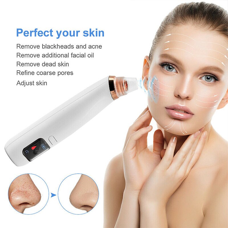 Electric Blackhead Remover Face Deep Nose Cleaner T Zone Pore Acne Pimple Removal Vacuum Suction Facial Clean Skin Tool