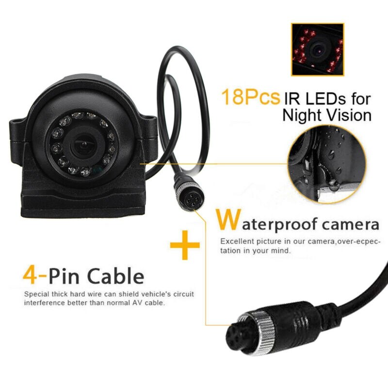 12V-24V CCD Bus Lkw Auto Seite Aussicht Kamera Vorder-Und Rückansicht Kamera 4 Stift Wasserdicht nacht Vision Digital draussen Camerao