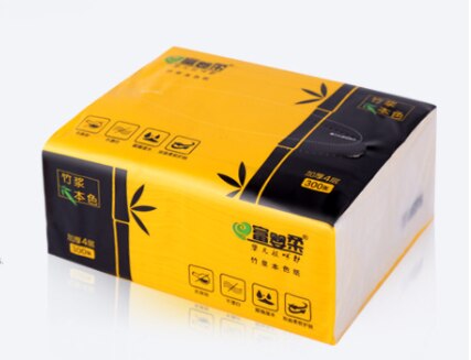 Natural hygiene paper toweling paper towel bamboo pulp paper toweling paper 4 layers thickened whole box of paper towels