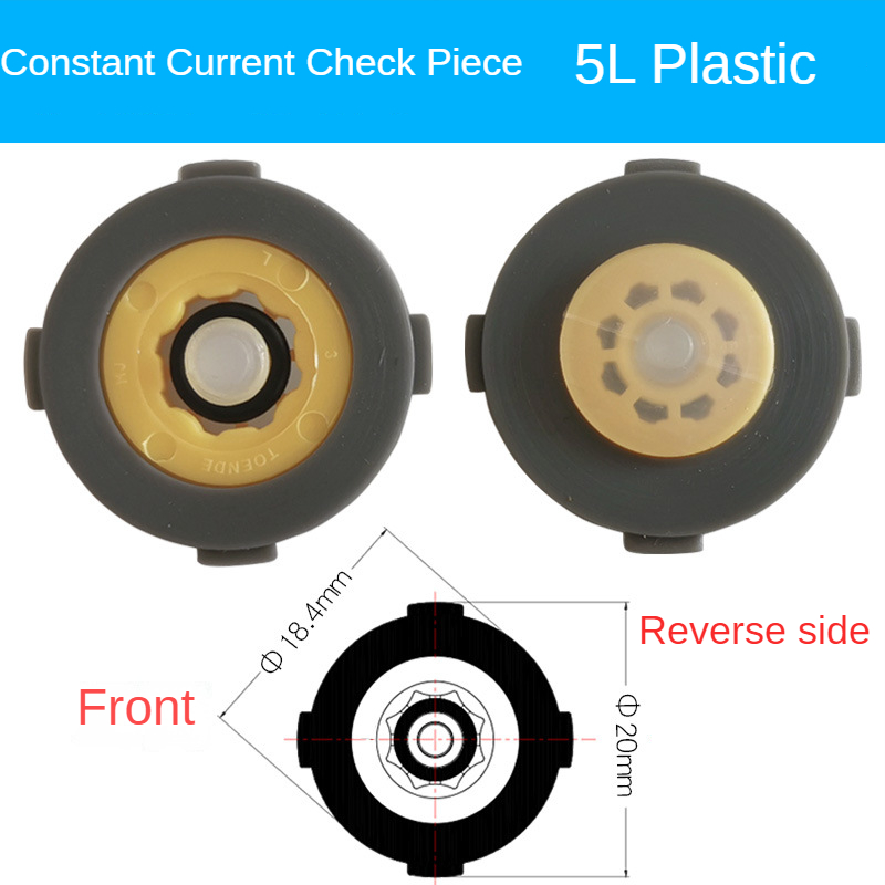 1 Pcs Constant Flow Sheet Built-in Shower Head Top Spray/faucet Flow Limiting Water Saving Sheet Check Valve Water Saver DN15: black