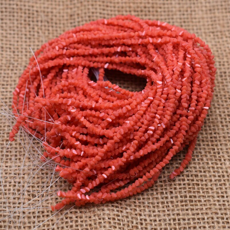 Solid 26 color 2mm 130pcs Triangle Crystal Glass Beads Seed Czech Beads For Jewelry Making DIY Needlework Earring Necklace: Gold