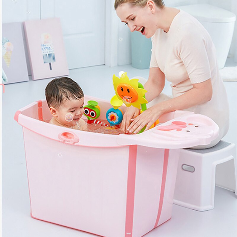Baignoire pliable verticale grand espace baignoire pliable bassin de douche avec baignoire amovible adapté aux bébés de 0-6 ans