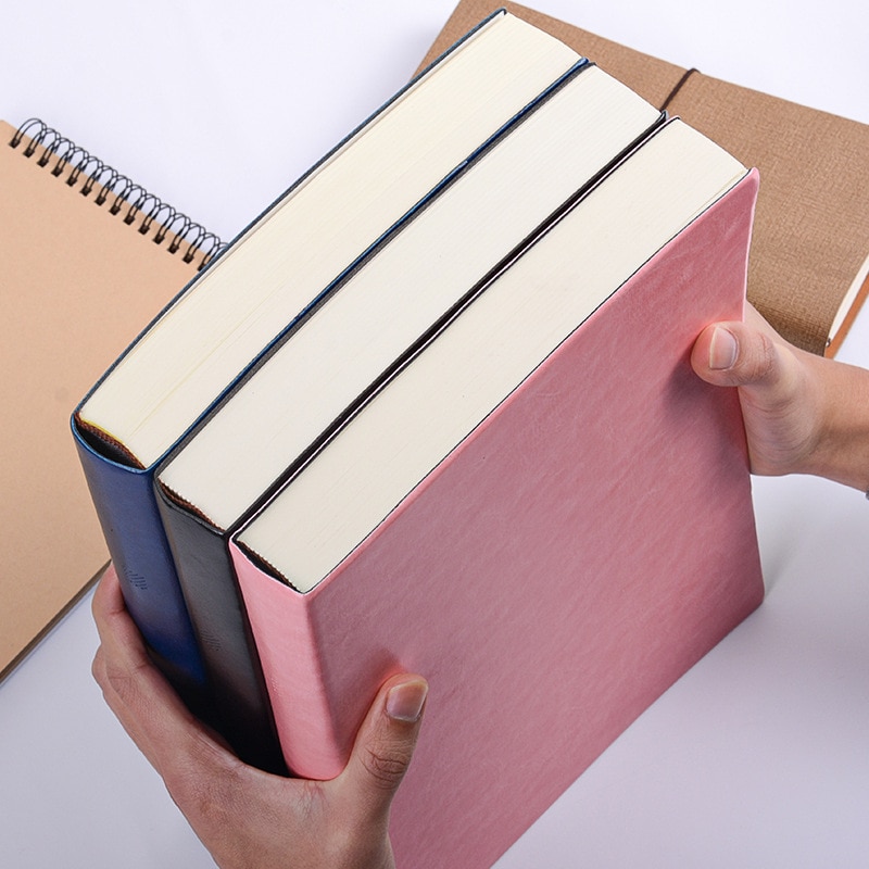 Soft Faux Leather Super Thick 512 Pages Blank Notebook A5 Daily Notebook Life Records Best for 3-4 Years Writing Office