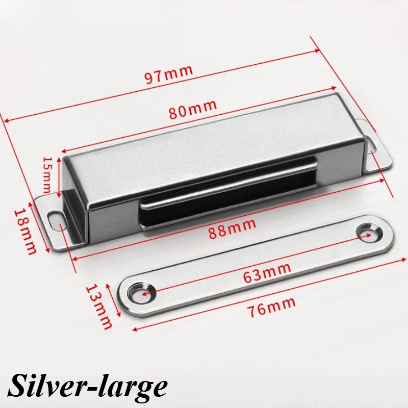 1 stk. magnetlås til køkkenskabslåger i rustfrit stål til tv-bord, skab og andre møbler, skuffedør: Blå
