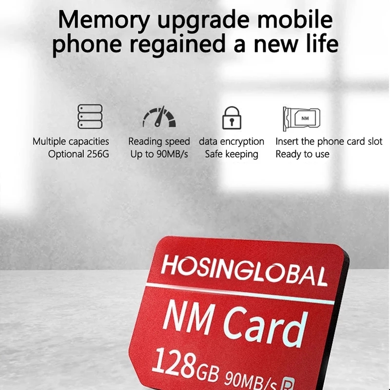 High Speed NM Card 128GB 256GB Nano Memory Card 90MB/s For Huawei Mate40 Mate30X Pro P30 P40 Pro series Nova5 6 MatePad Original
