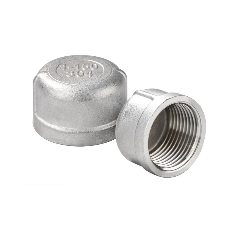 Tapón de extremo redondo BSP de acero inoxidable 1/8, accesorio de tubería de agua DN6-DN50, 304 &#39;&#39; - 2&#39;&#39;
