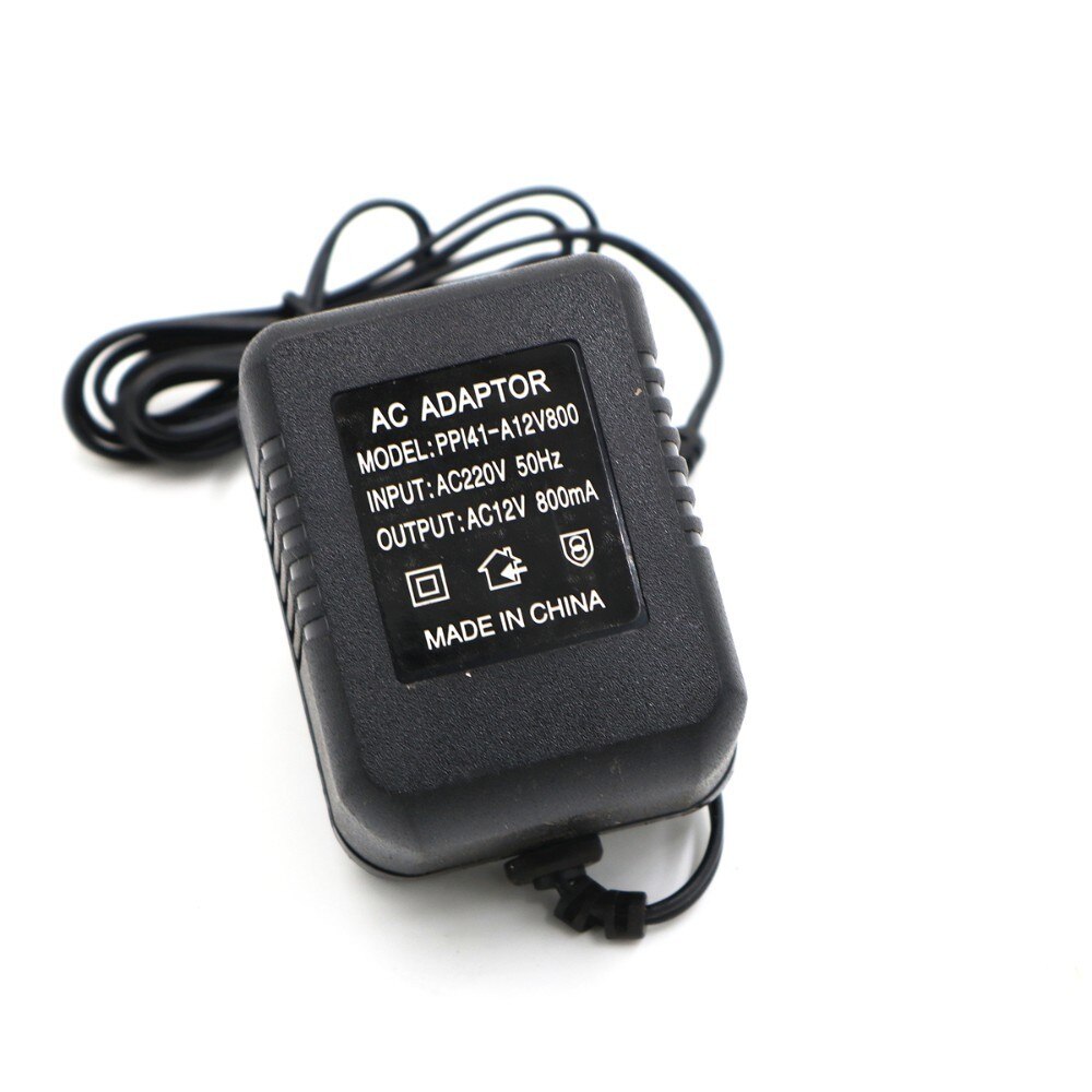 Opbevaringsbatteri ac12v oplader 6 j 1 rørforstærker strømadapter ac12v 800ma ekstern strømadapter i stedet for transformer
