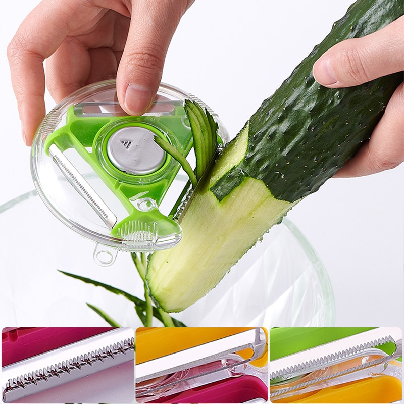 Magic Trio Peeler Set Slicer Stainless Steel Peeler Shredder Julienne Cutter Multi Peel Blade Zesters Grater Kitchen Tool