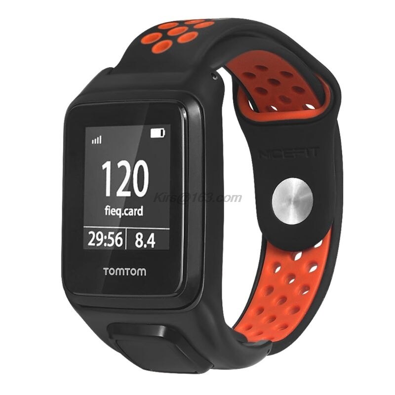 Repuesto de pulsera transpirable, correa de silicona para reloj Tomtom Runner 3, aventurero, golfista, 2, Runner 2, Cardio y Spark 3