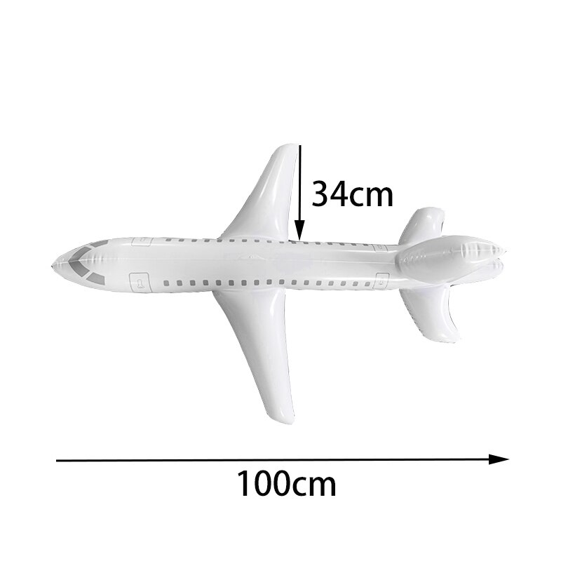 1/2/3 m flyvemaskine inflation legetøj hvid dekorativt plan inflation model swimmingpool legetøj til børn udendørs indendørs